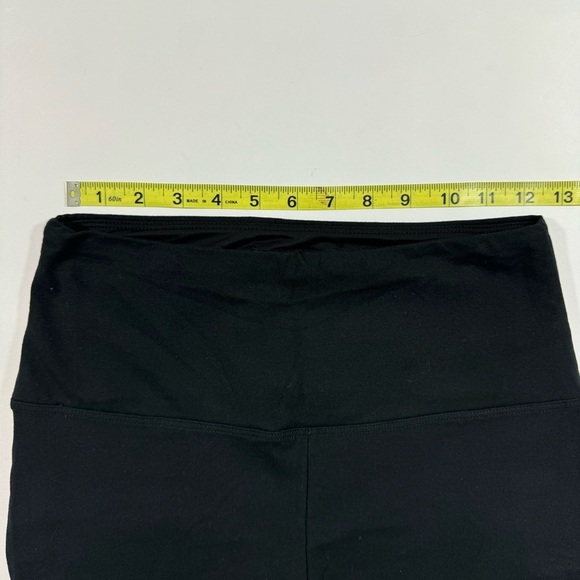 Lysse Cotton Blend Stretch Leggings Black Size Medium Crop - Picture 7 of 8